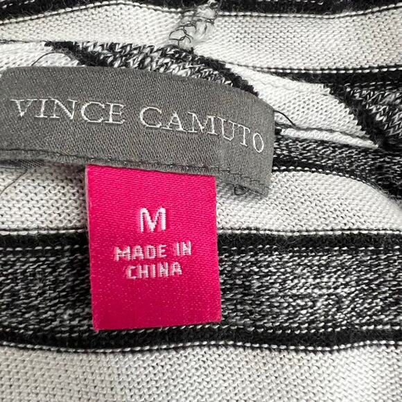 Vince Camuto Long Sleeve Lighweight Black White Cardigan Hoodie‎ Size Medium - Picture 7 of 8